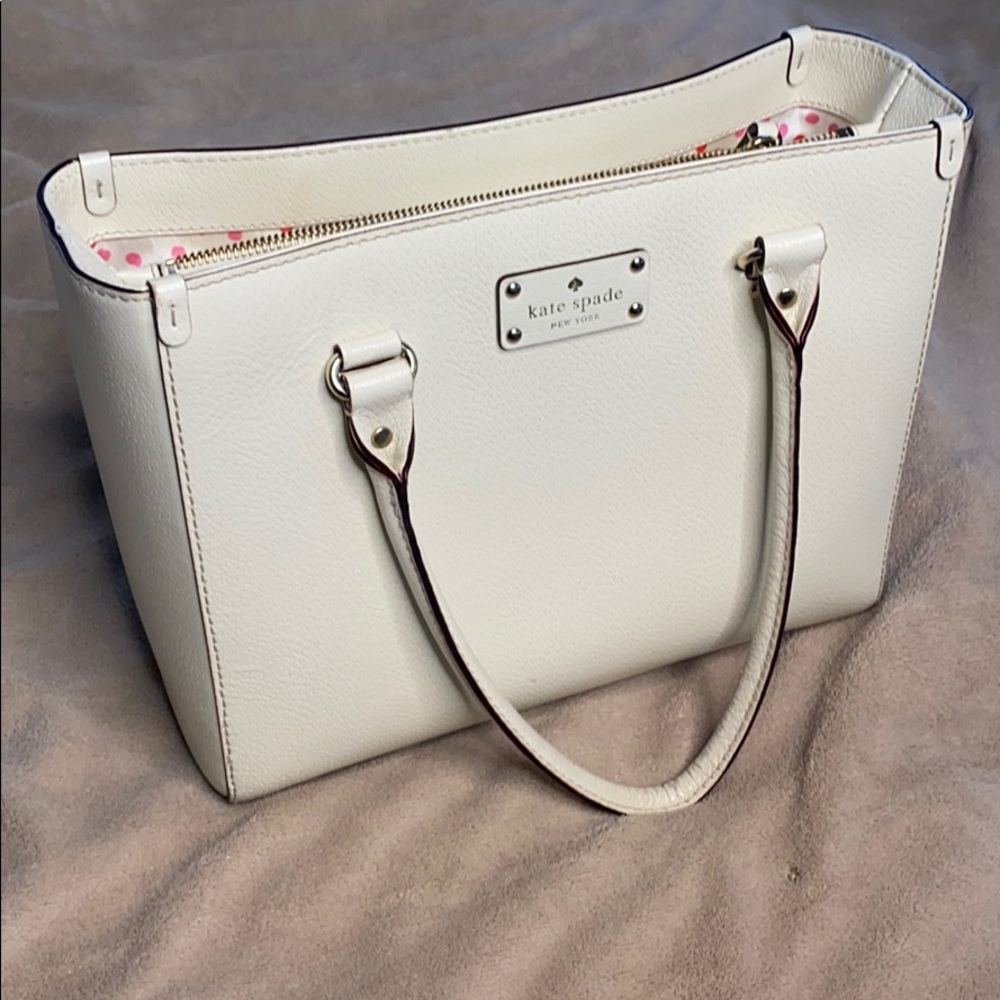 Kate Spade Polka Dot White Purse